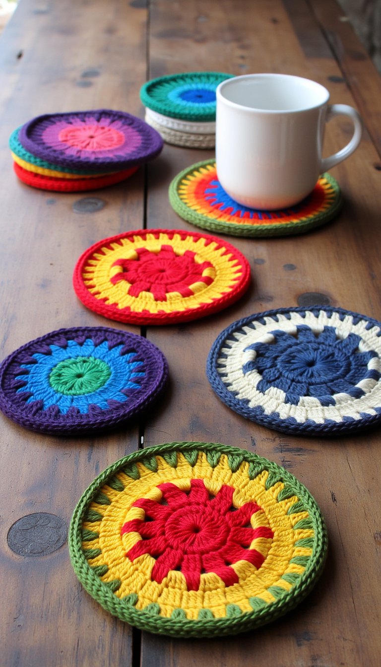 8. Rainbow Coasters & Trivets