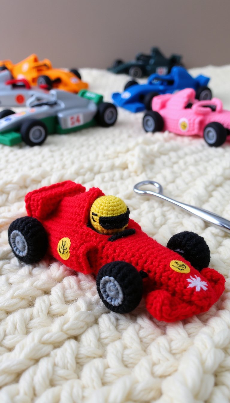 4. Mini Amigurumi Race Car
