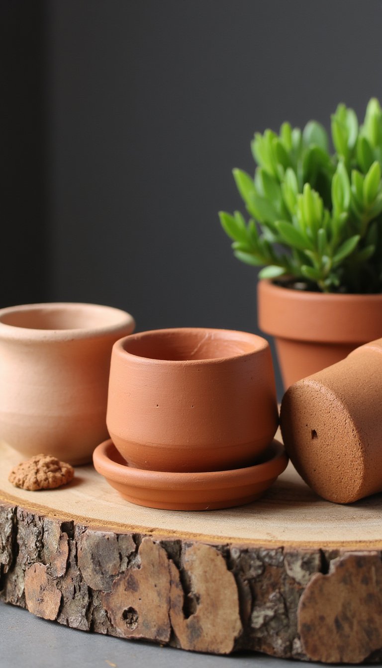 2. Coil-Built Mini Plant Pots