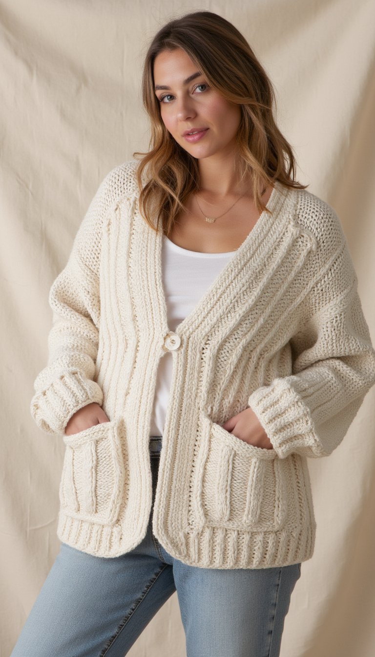8. Cardigan with Giant Pockets