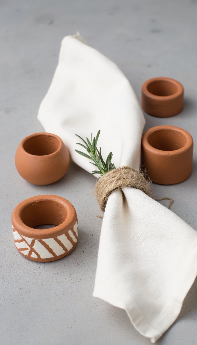 6. Modern Napkin Ring Holders