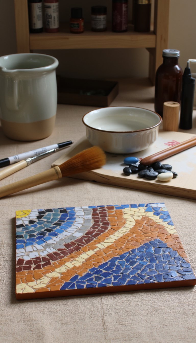 21. Mosaic Tile-Inspired Tray