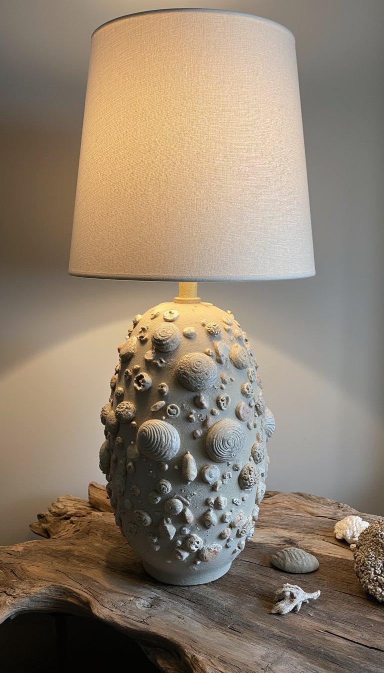 10. A "Fossilized" Clay Lamp Base