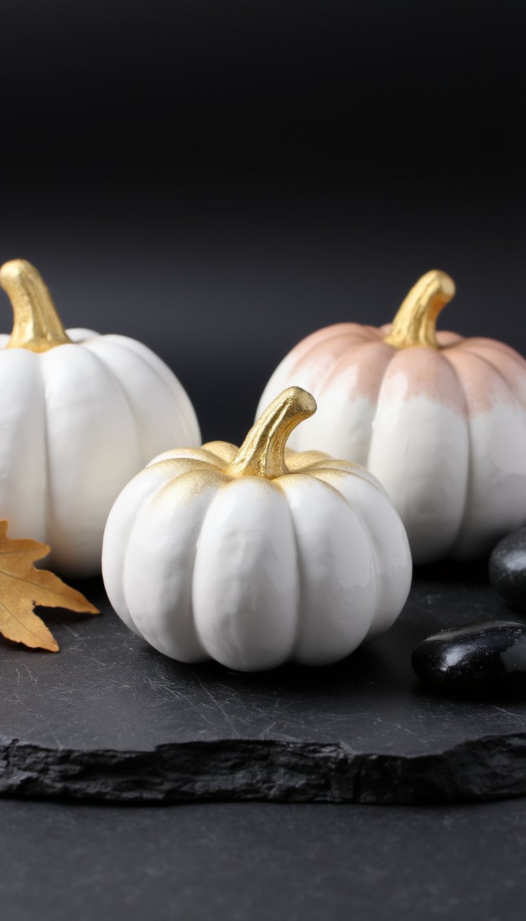 15. Porcelain-Look Pumpkins