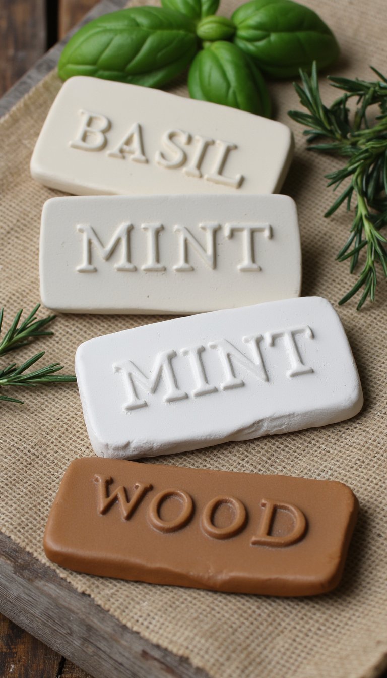 9. Stamped Kitchen Herb Markers