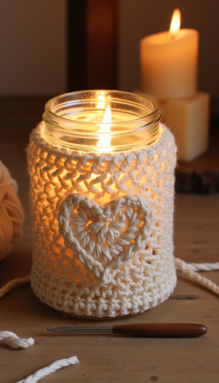 11. Romantic Candle Jar Cozy