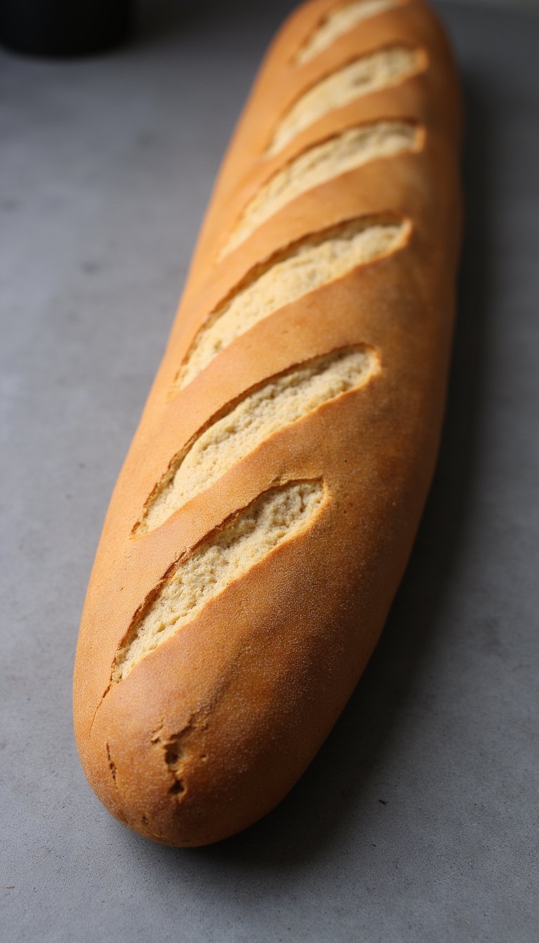 8. A Baguette with Detailed Scoring