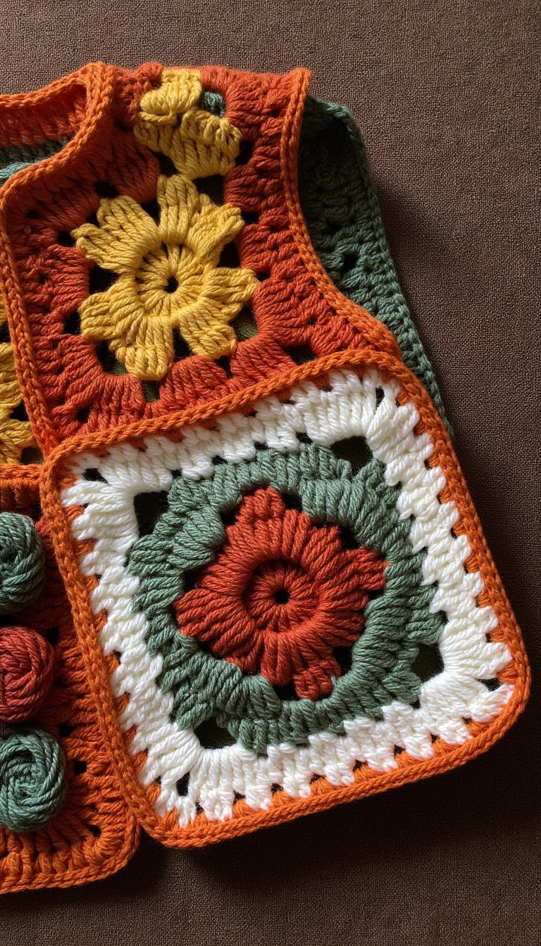 6. A Modern Granny Square Vest
