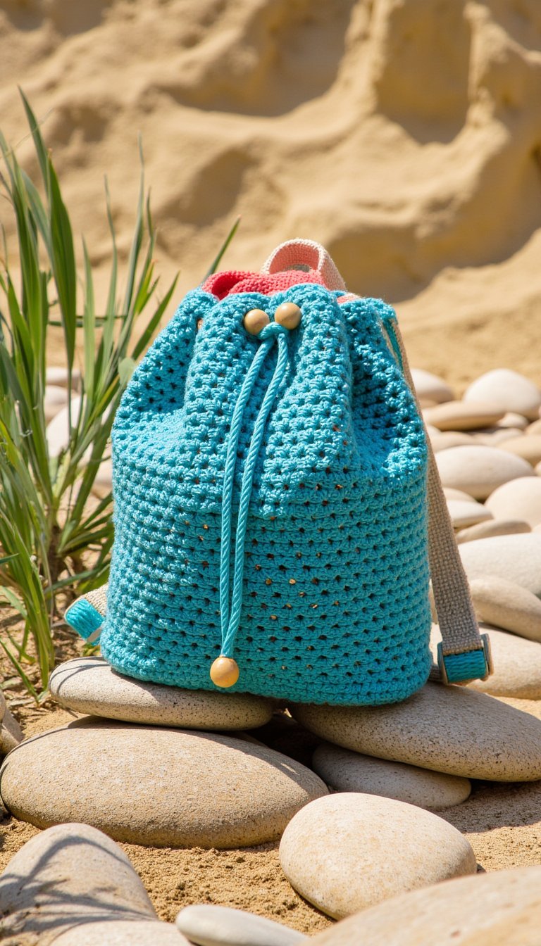 11. The Modern Mesh Drawstring Backpack