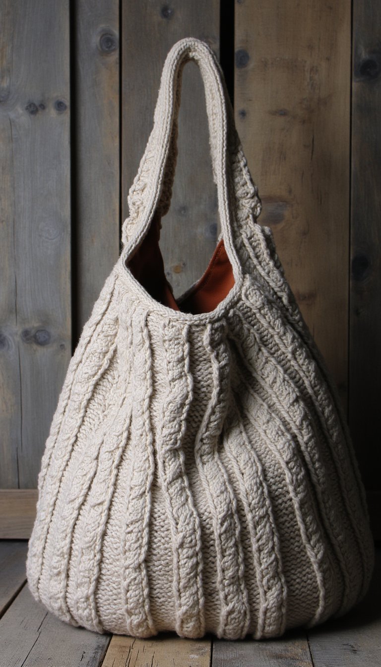 5. The Cabled Hobo Bag