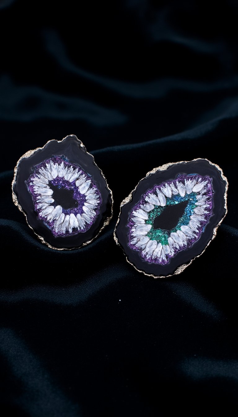 1. Statement Geode Slice Earrings