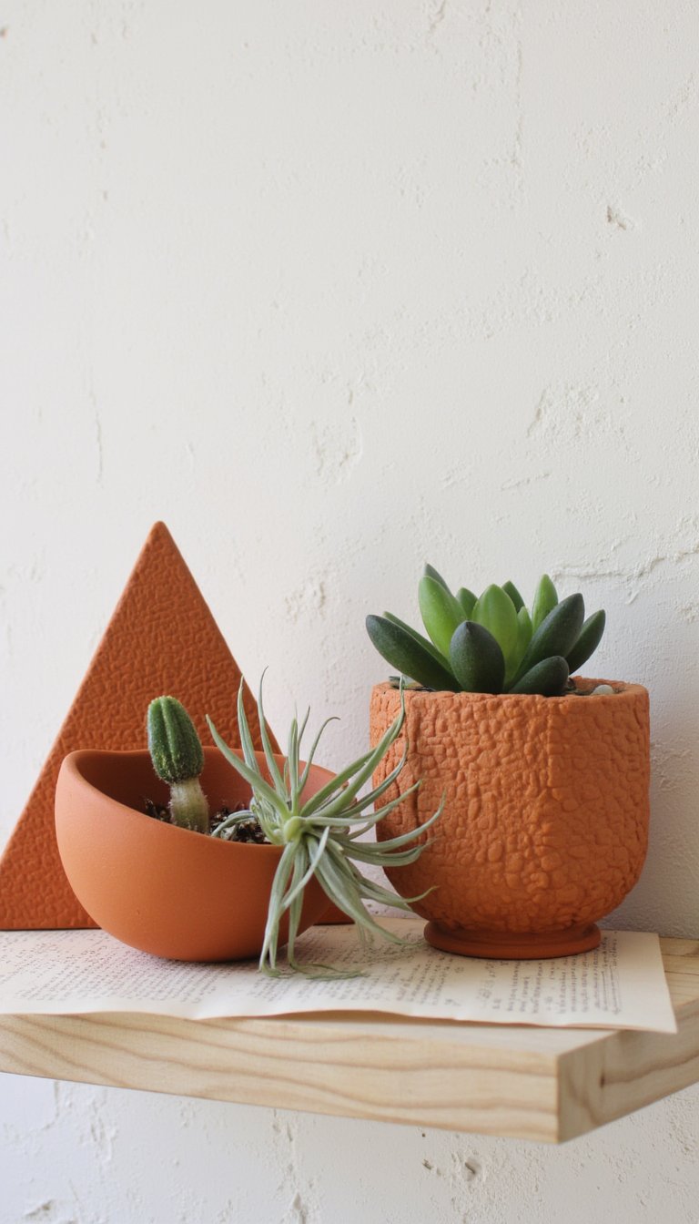 1. Textured Wall Planters