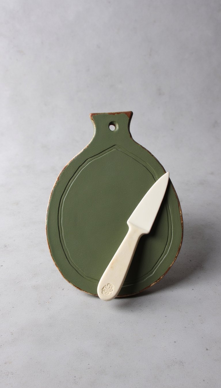 3. Slab-Constructed Cheese Board & Knife Set