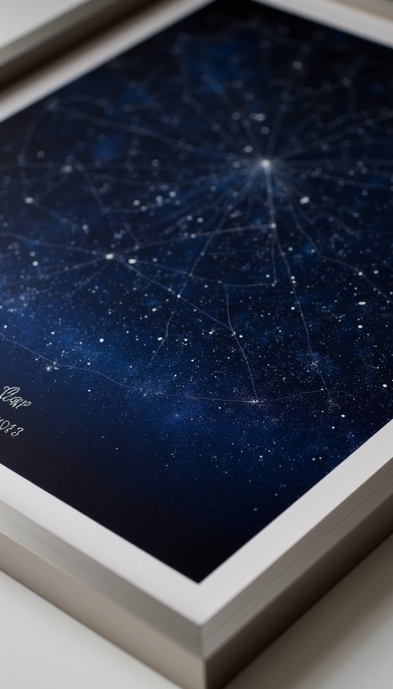 2. A Custom Star Map of a Meaningful Night