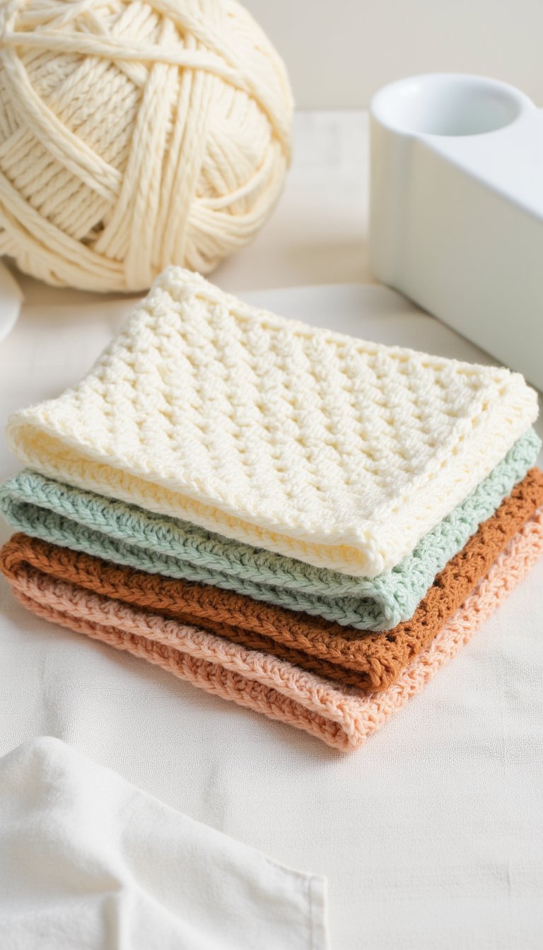 4. Easy-Peasy Crochet Washcloths