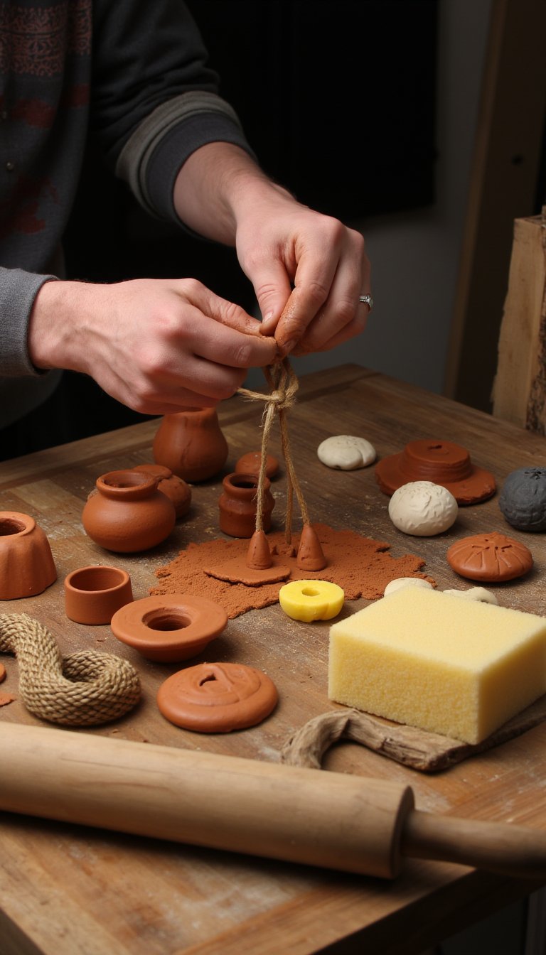 26. Assemble a Melodic Clay Wind Chime