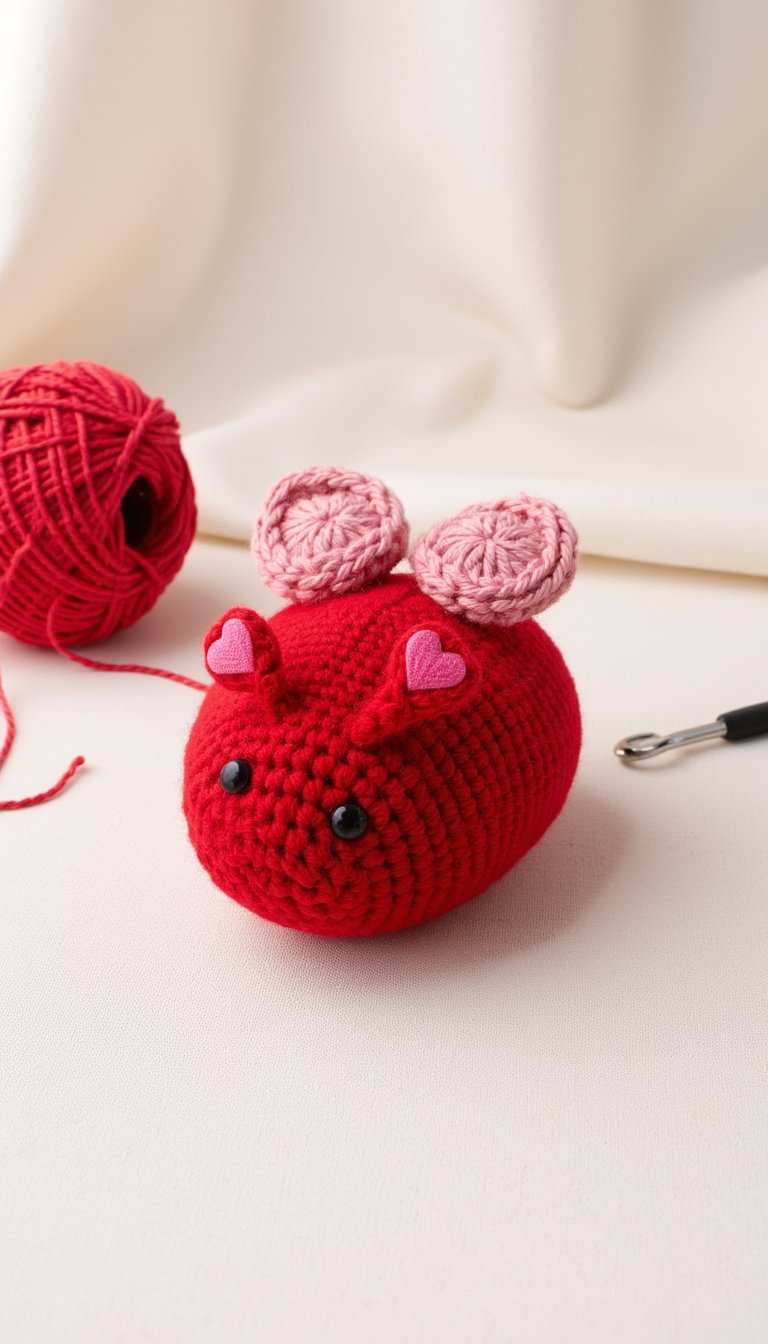 10. Amigurumi-Style "Love Bug"