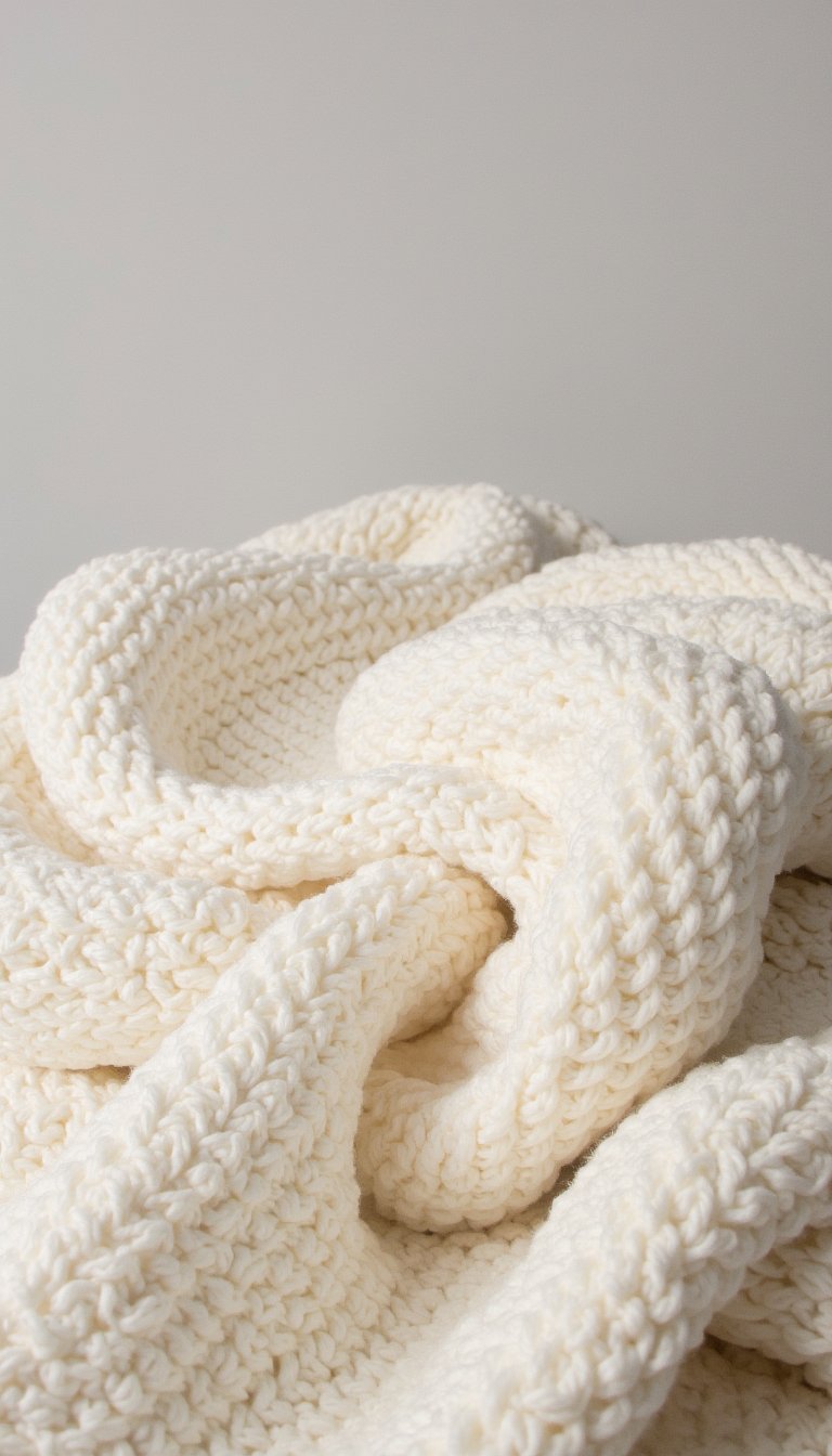 3. The "Cloud" Chunky Knit-Look Blanket