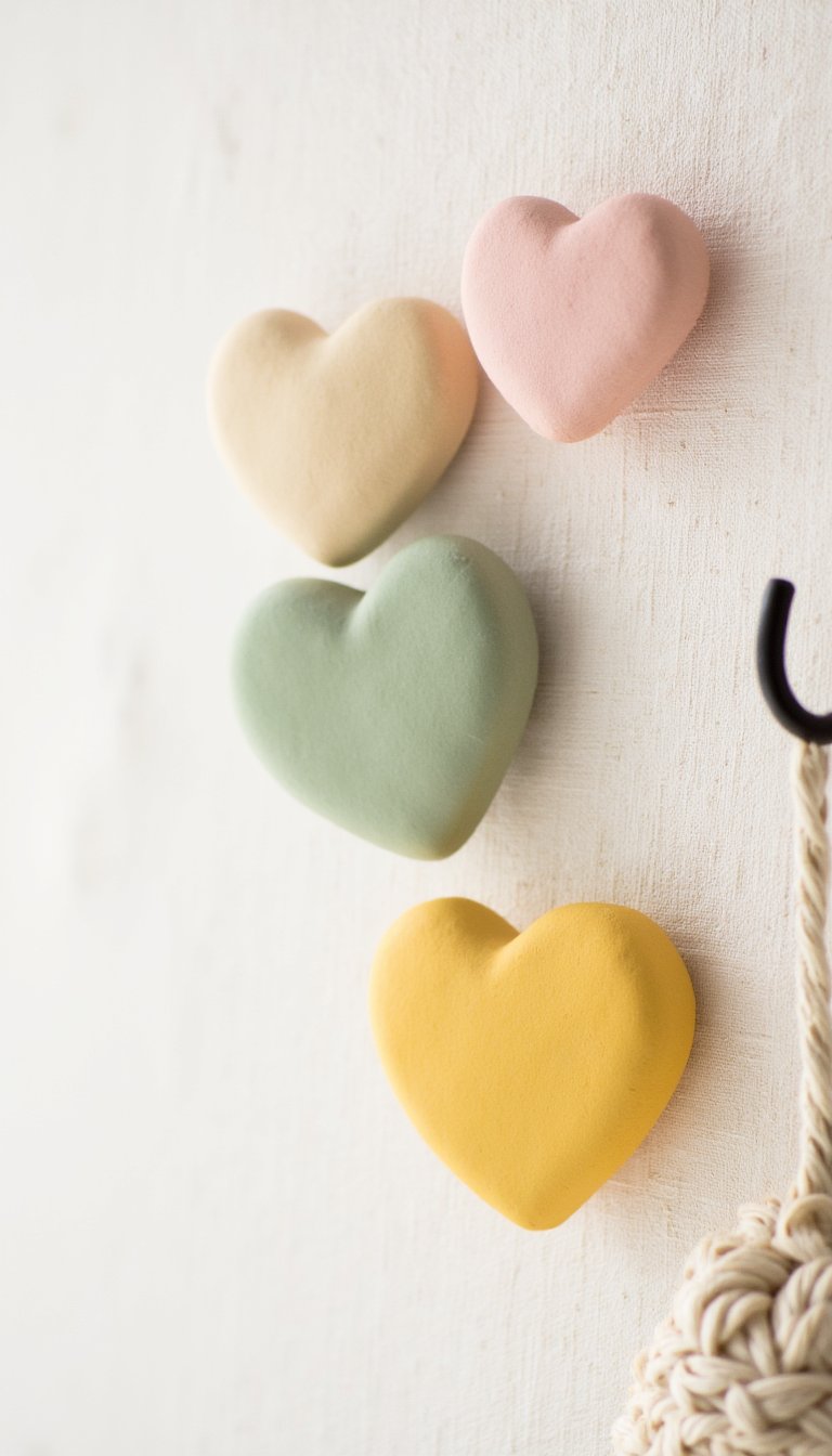 21. Heart-Shaped Wall Hooks