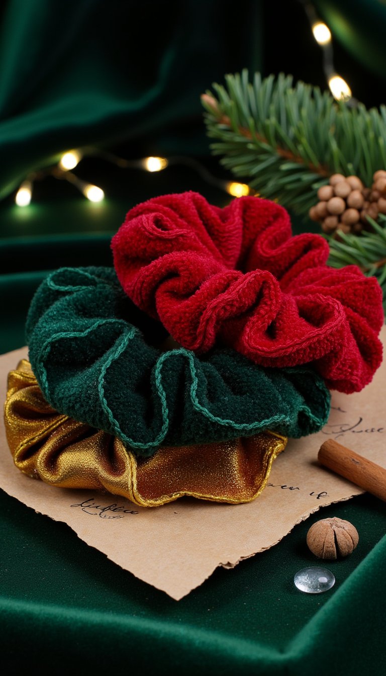 2. Luxe Velvet Scrunchies