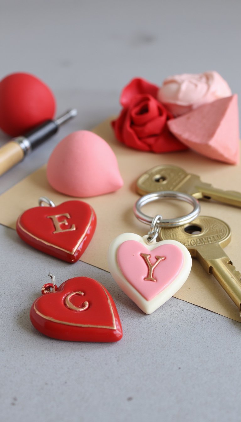 2. Personalized Initial Keychains