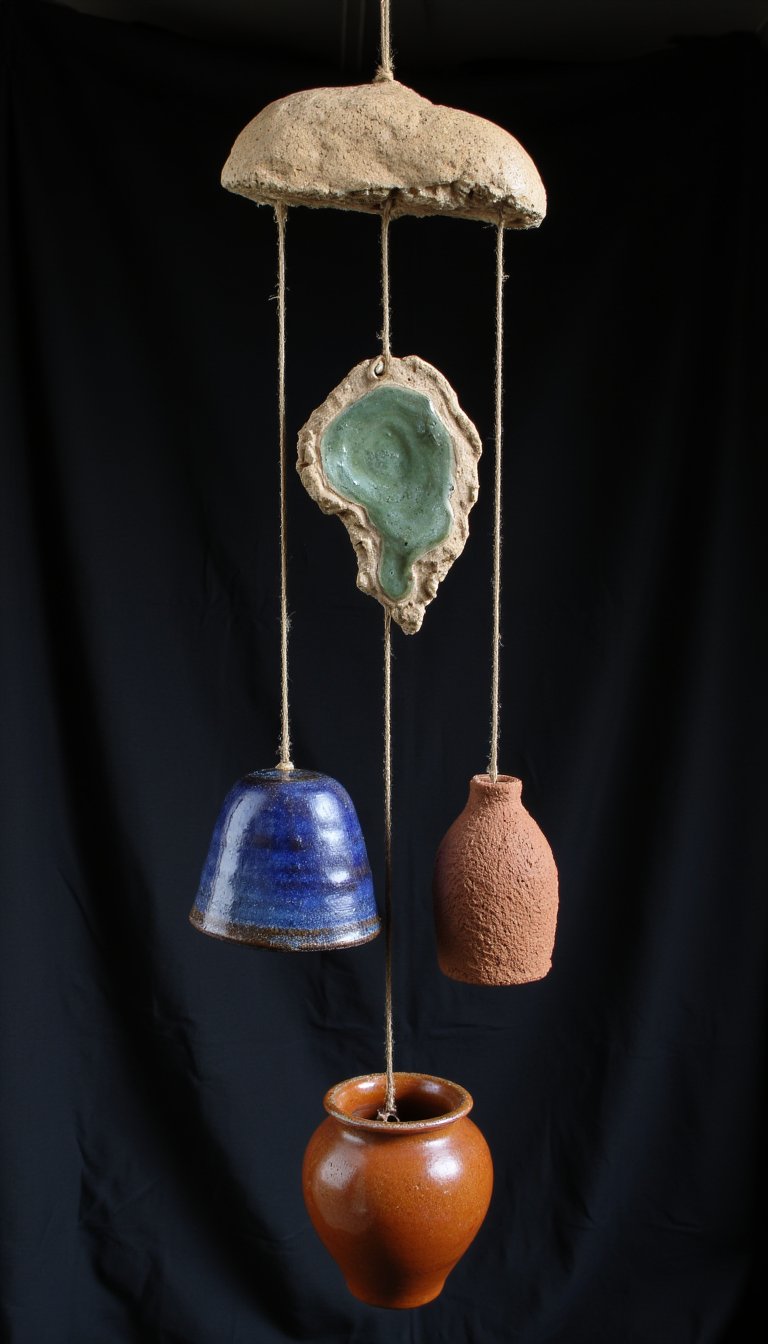 13. Sound Sculptures: Ceramic Wind Chimes