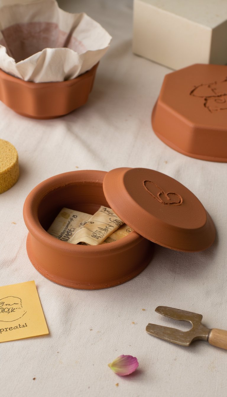 19. A Clay "Memory Box" for Tickets & Trinkets