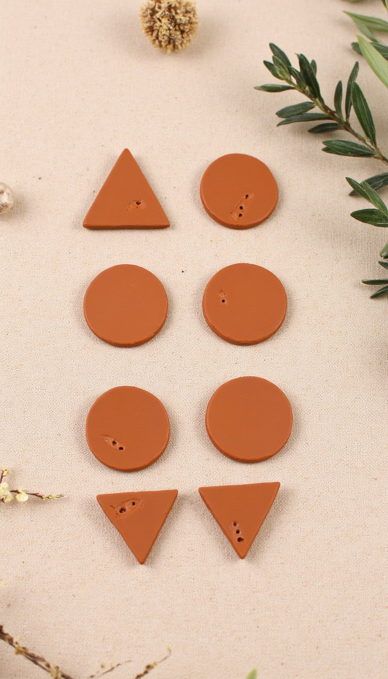 2. Simple Stoneware Earrings
