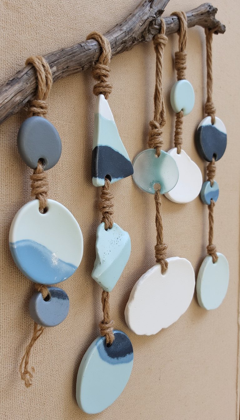 2. Driftwood & Clay Wall Hanging