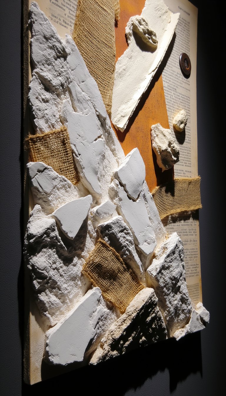 11. Textural Mixed Media Wall Art