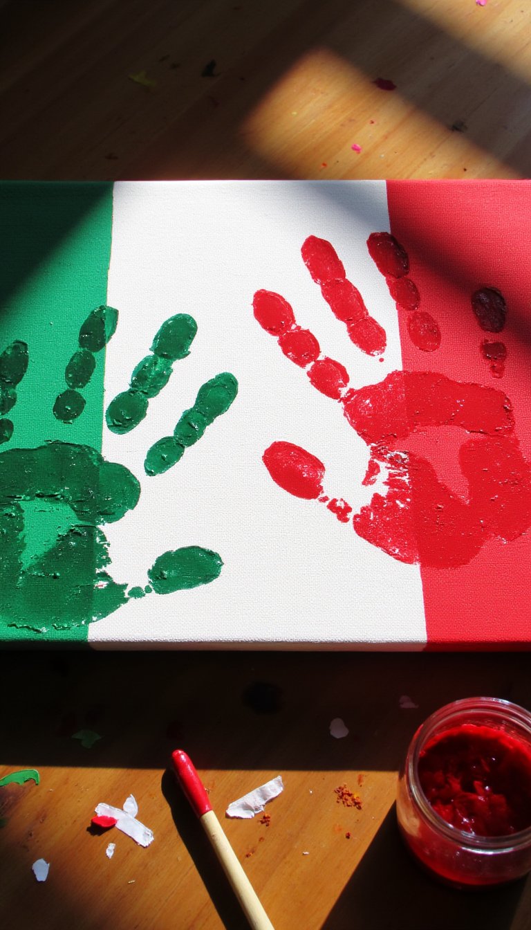 5. Handprint Flag Canvas