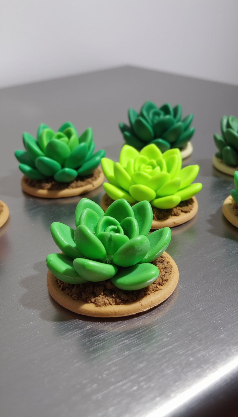 2. Miniature Succulent Garden Magnets