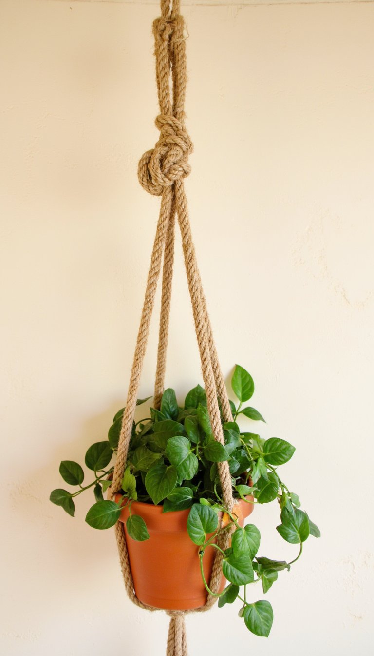 15. Easy-Pull Plant Hanger