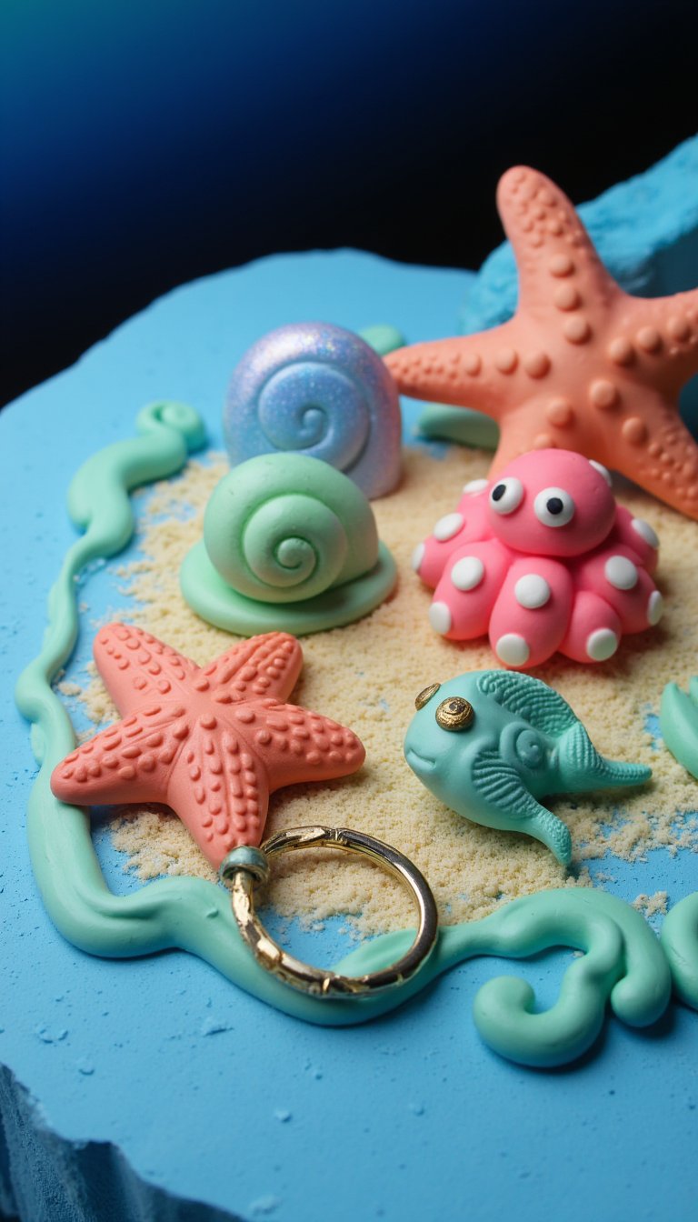 25. Clay Keychains
