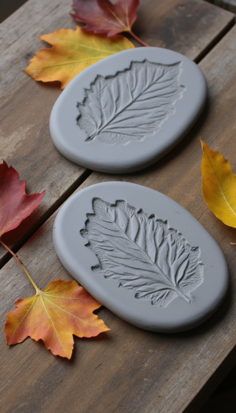 12. Leaf Imprint Coasters