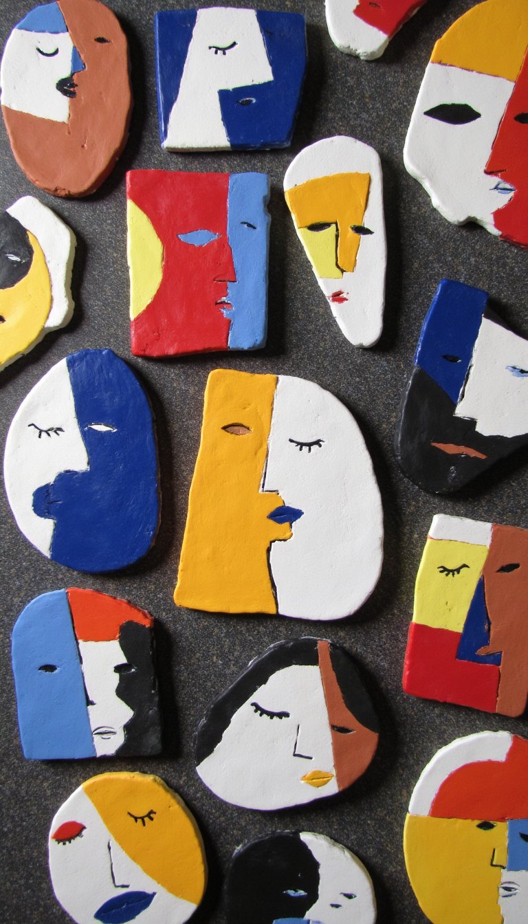 11. Modernist Self-Portrait Plaques