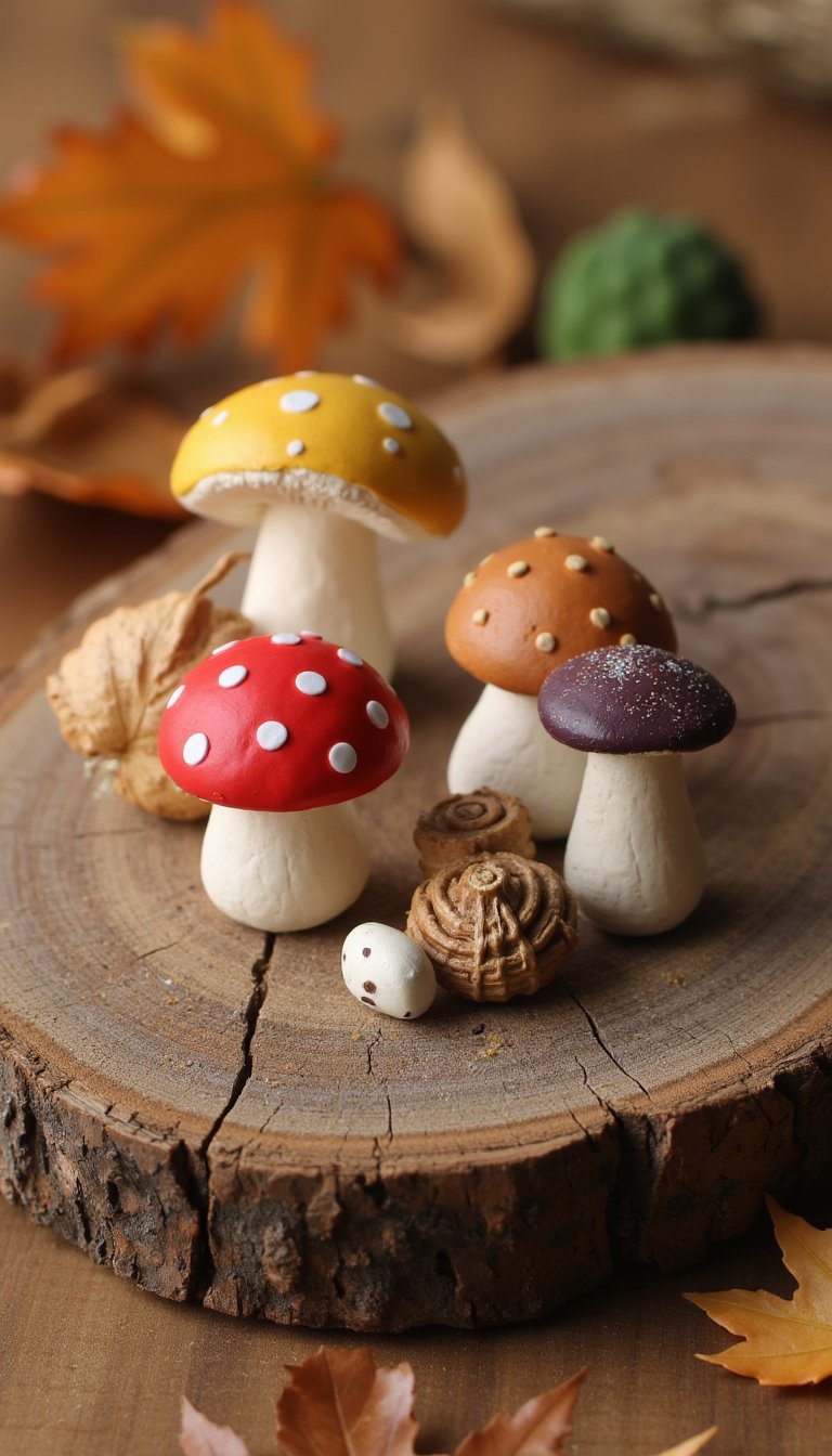 3. Rustic Mushroom Magnets