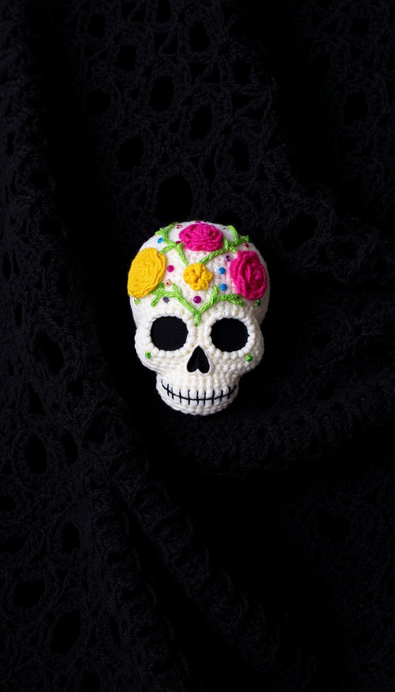 15. Skull Shawl Pin or Brooch