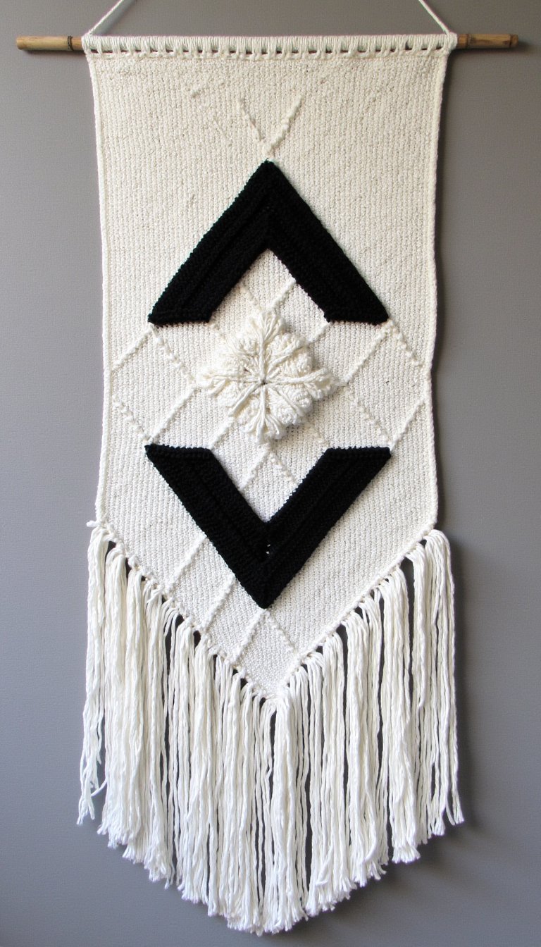 2. The Modern Macramé-Inspired Wall Hanging