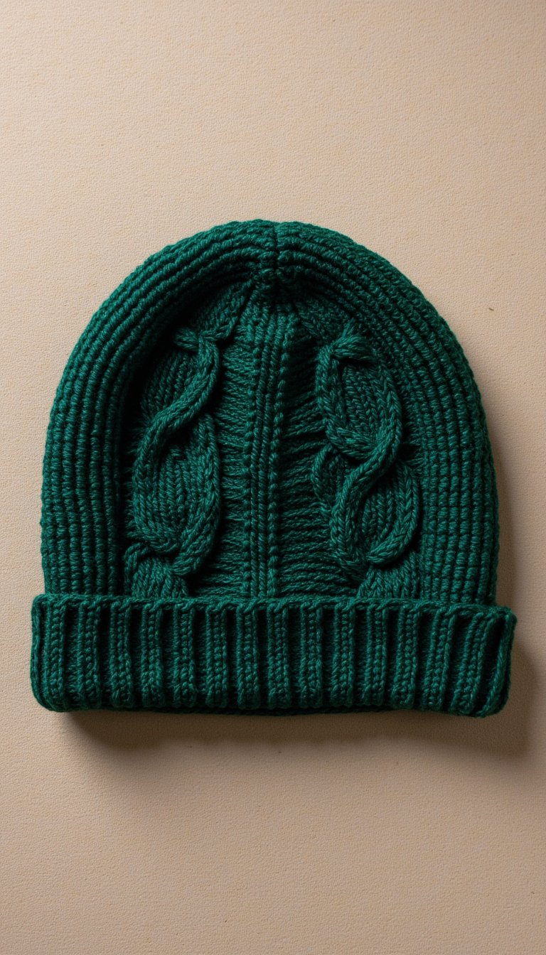 5. Cozy Cable-Knit Look Beanie