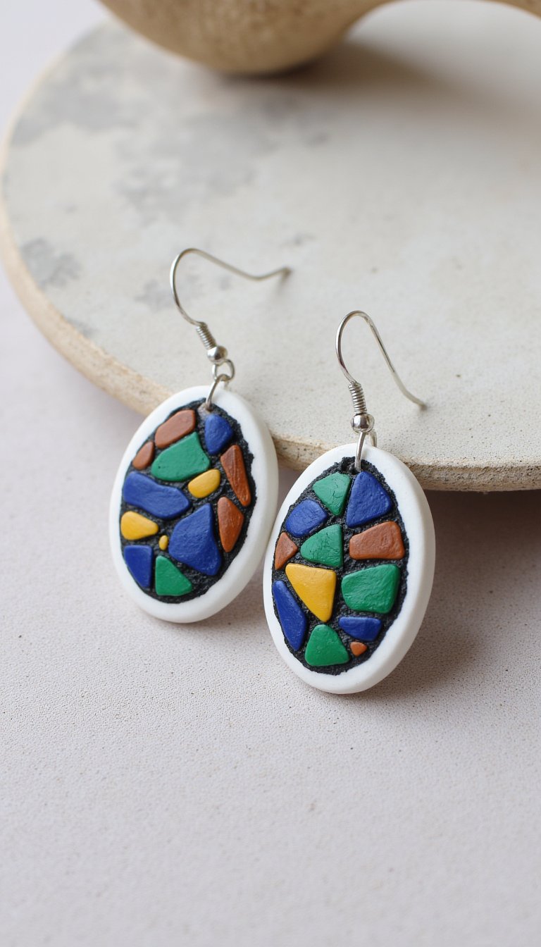 11. Mosaic Tile Earrings