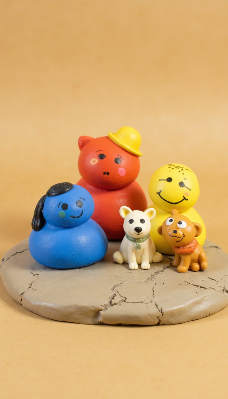 15. A Custom “Family & Pets” Figurine Set