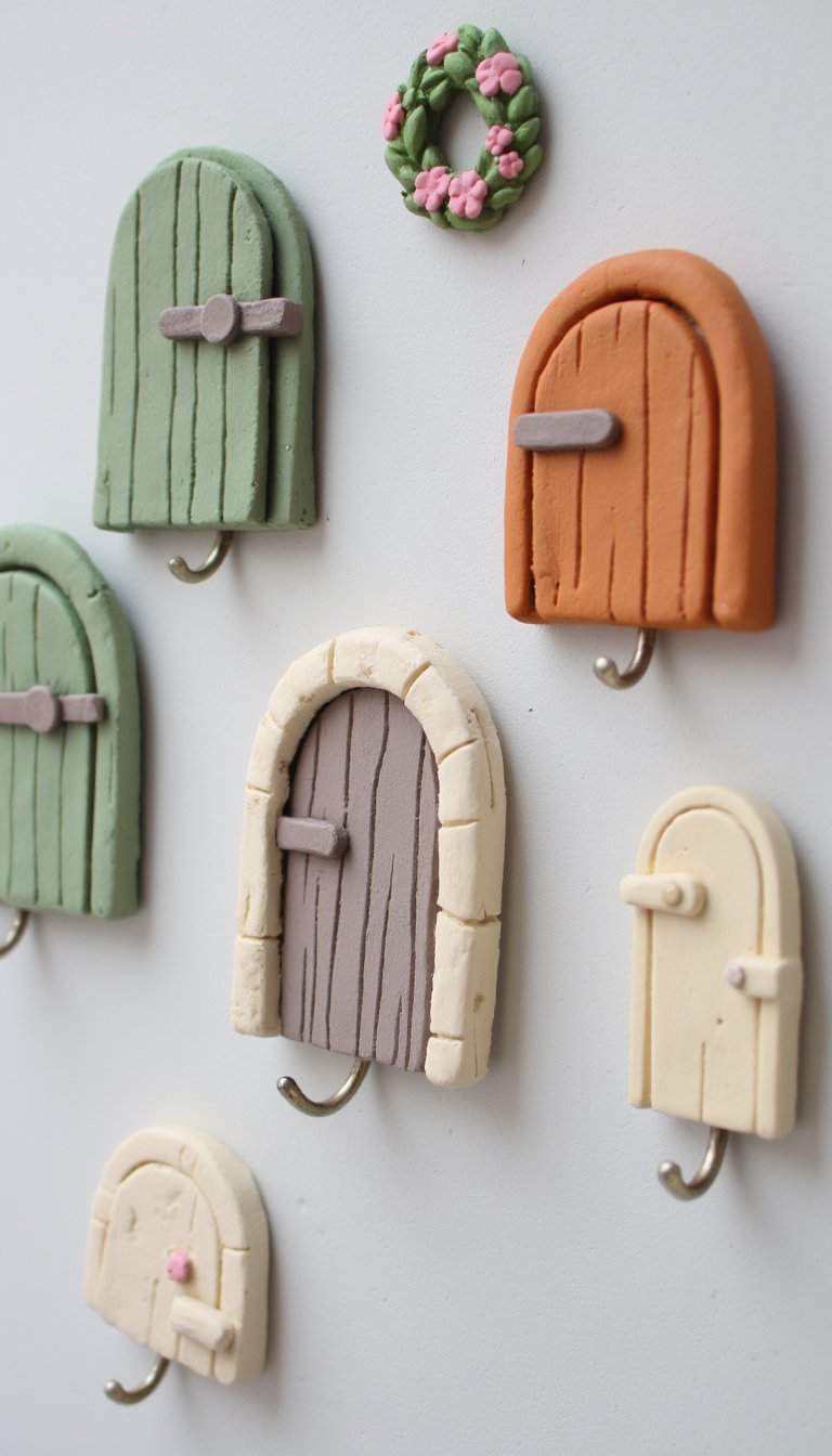11. Fairy House Door Wall Hooks