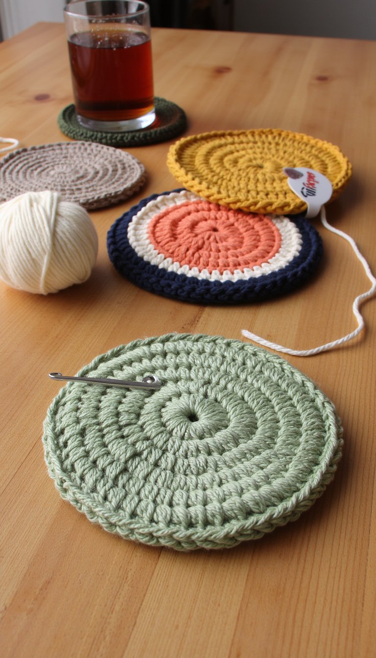 1. Funky, Textured Coasters