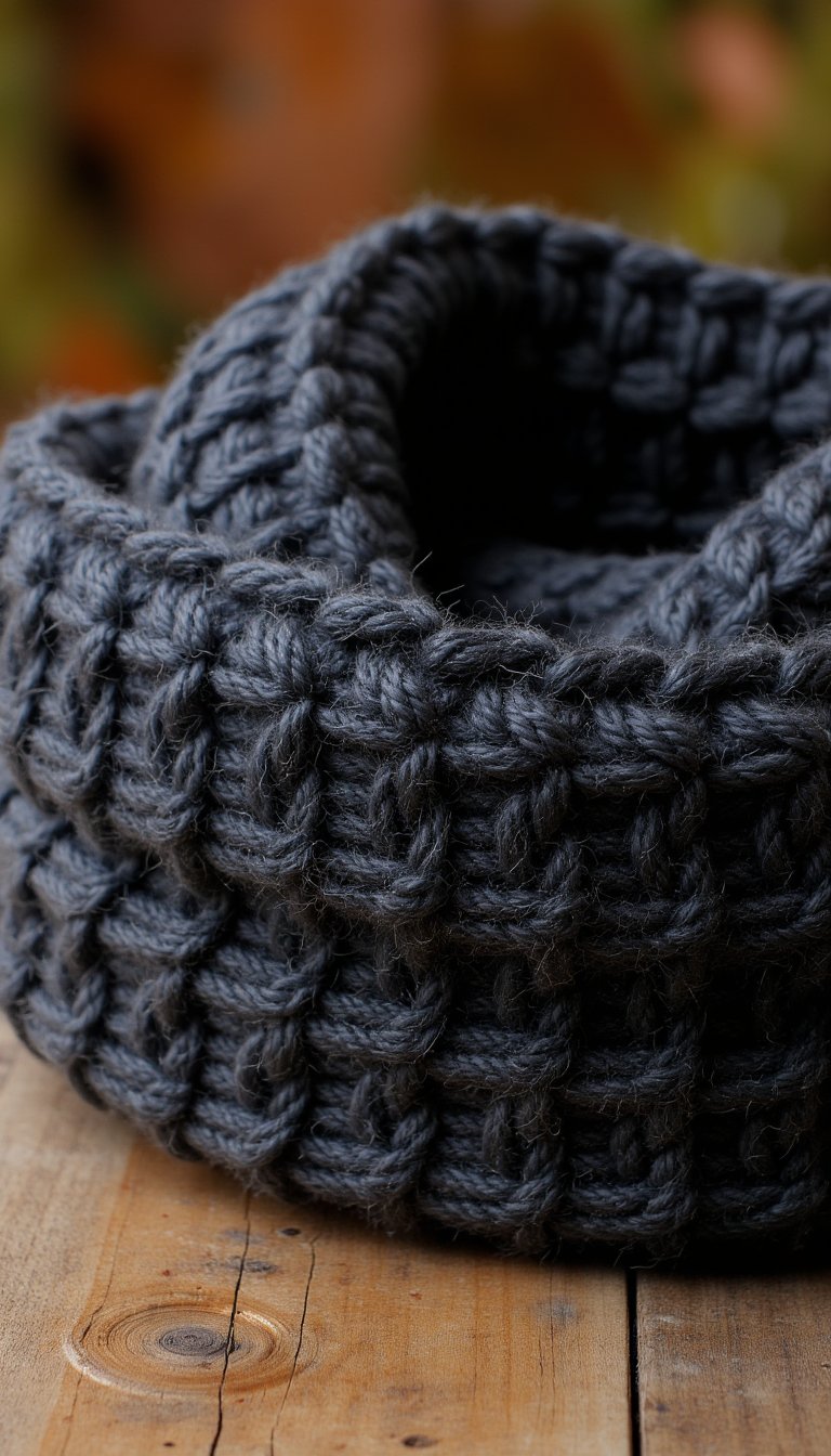 2. The Cozy Basketweave Stitch Scarf