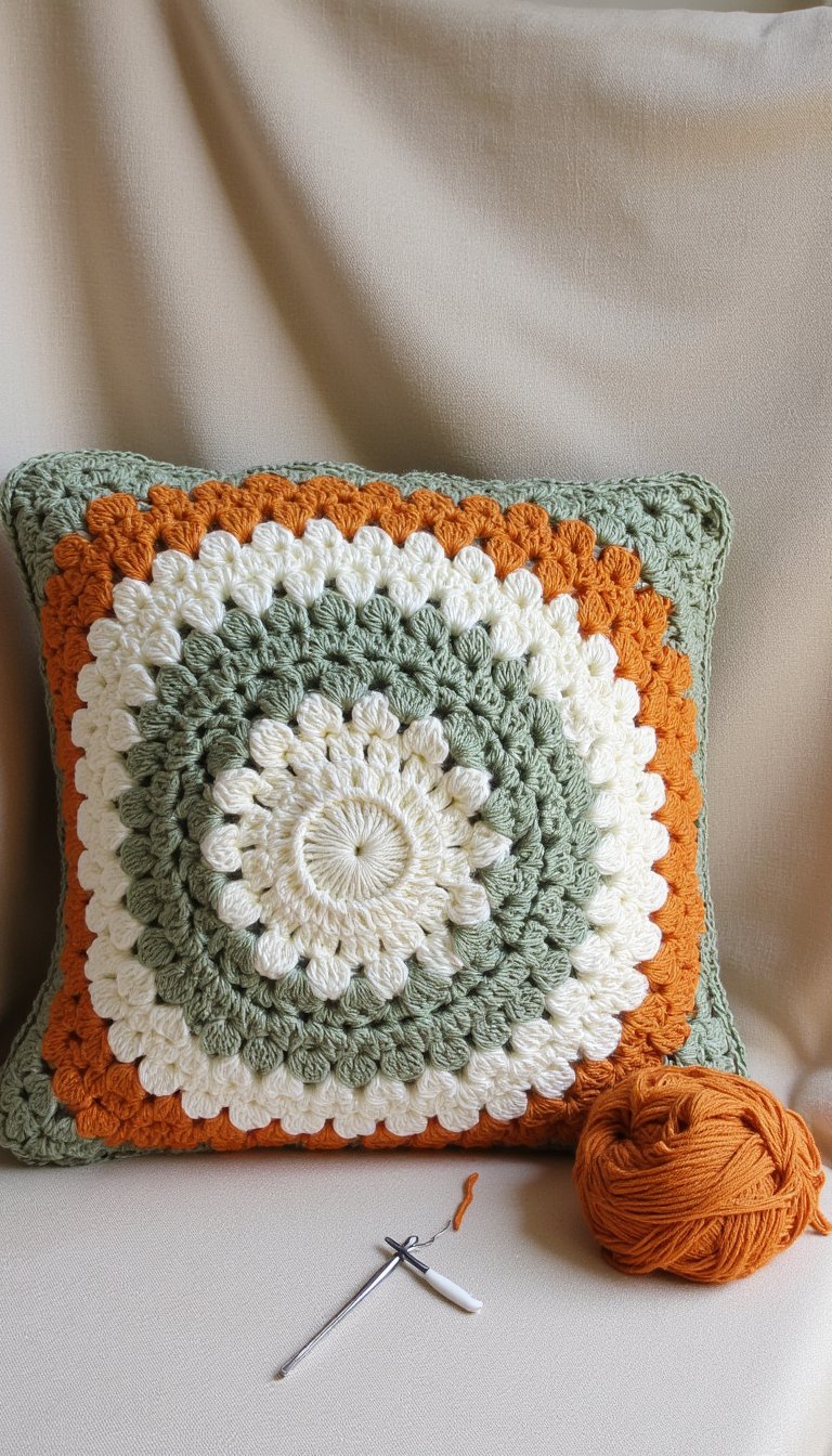 21. A “Practice” Granny Square (That Becomes a Pillow)