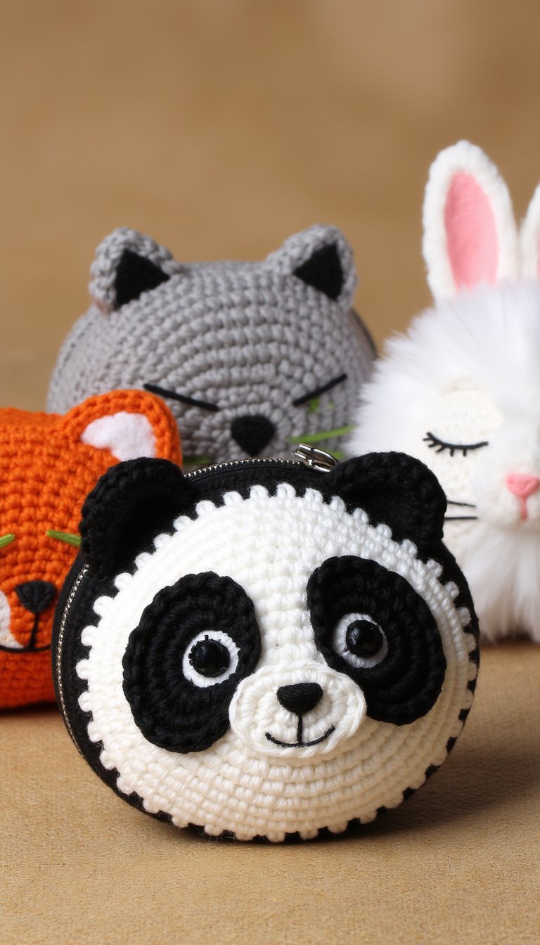7. Adorable Animal Face Coin Purse