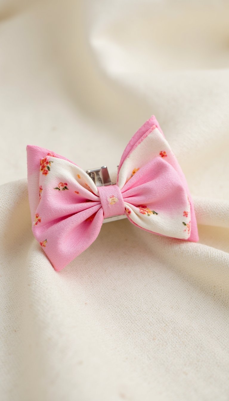 22. Clay “Fabric” Bow Hair Clip