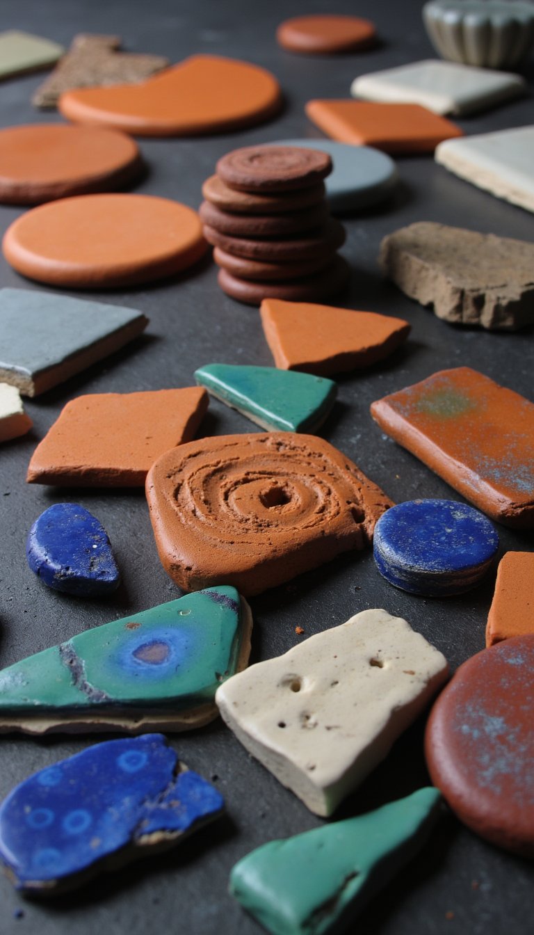 23. Mosaic Tesserae from Clay Scraps