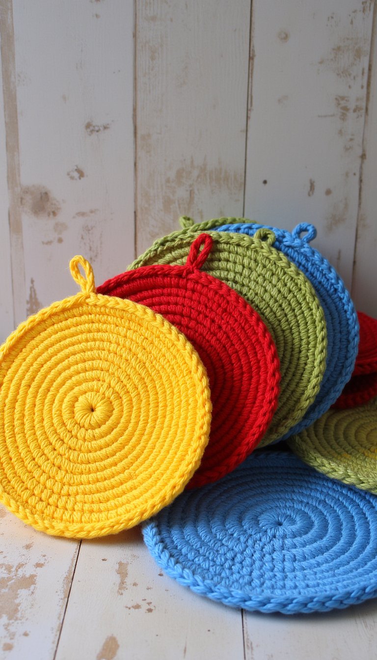 7. Colorful Pot Holders